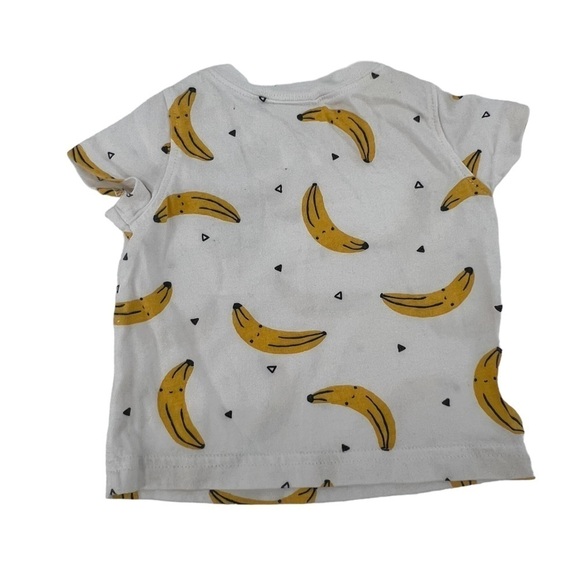 Gymboree Baby White Yellow Short Sleeve Banana Print T-Shirt Size 0-3 Months - Picture 3 of 4
